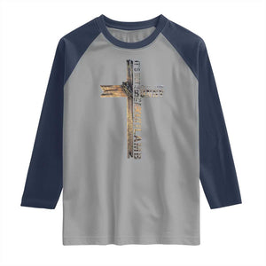Easter Christian Raglan Shirt Vintage Cross Farmhouse Religious Not About Bunny About the Lamb TS10 Sport Gray Navy Print Your Wear