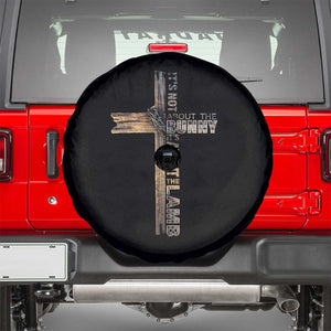 Easter Christian Spare Tire Cover Vintage Cross Farmhouse Religious Not About Bunny About the Lamb TS10 Black Print Your Wear