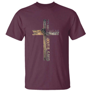 Easter Christian T Shirt Vintage Cross Farmhouse Religious Not About Bunny About the Lamb TS10 Maroon Print Your Wear