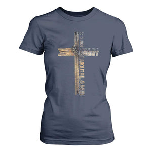 Easter Christian T Shirt For Women Vintage Cross Farmhouse Religious Not About Bunny About the Lamb TS10 Navy Print Your Wear