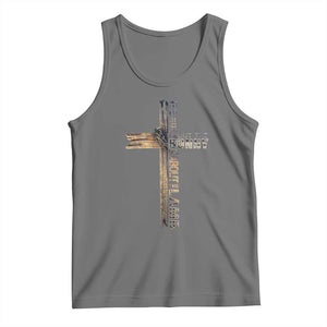 Easter Christian Tank Top Vintage Cross Farmhouse Religious Not About Bunny About the Lamb TS10 Black Heather Print Your Wear