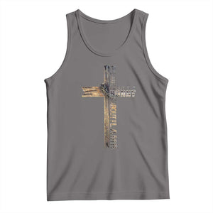 Easter Christian Tank Top Vintage Cross Farmhouse Religious Not About Bunny About the Lamb TS10 Deep Heather Print Your Wear