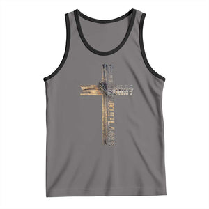 Easter Christian Tank Top Vintage Cross Farmhouse Religious Not About Bunny About the Lamb TS10 Deep Heather Black Print Your Wear