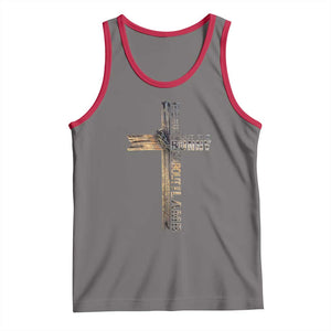 Easter Christian Tank Top Vintage Cross Farmhouse Religious Not About Bunny About the Lamb TS10 Deep Heather Red Print Your Wear