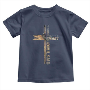 Easter Christian Toddler T Shirt Vintage Cross Farmhouse Religious Not About Bunny About the Lamb TS10 Navy Print Your Wear