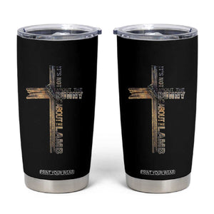 Easter Christian Tumbler Cup Vintage Cross Farmhouse Religious Not About Bunny About the Lamb TS10 Black Print Your Wear