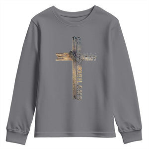 Easter Christian Youth Sweatshirt Vintage Cross Farmhouse Religious Not About Bunny About the Lamb TS10 Charcoal Print Your Wear
