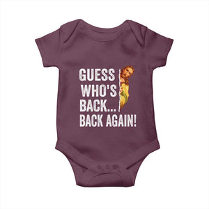 Funny Jesus Meme Quote Baby Onesie Easter Guess Whos Back Funny Religious TS10 Maroon Print Your Wear