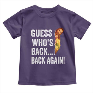 Funny Jesus Meme Quote Toddler T Shirt Easter Guess Whos Back Funny Religious TS10 Purple Print Your Wear