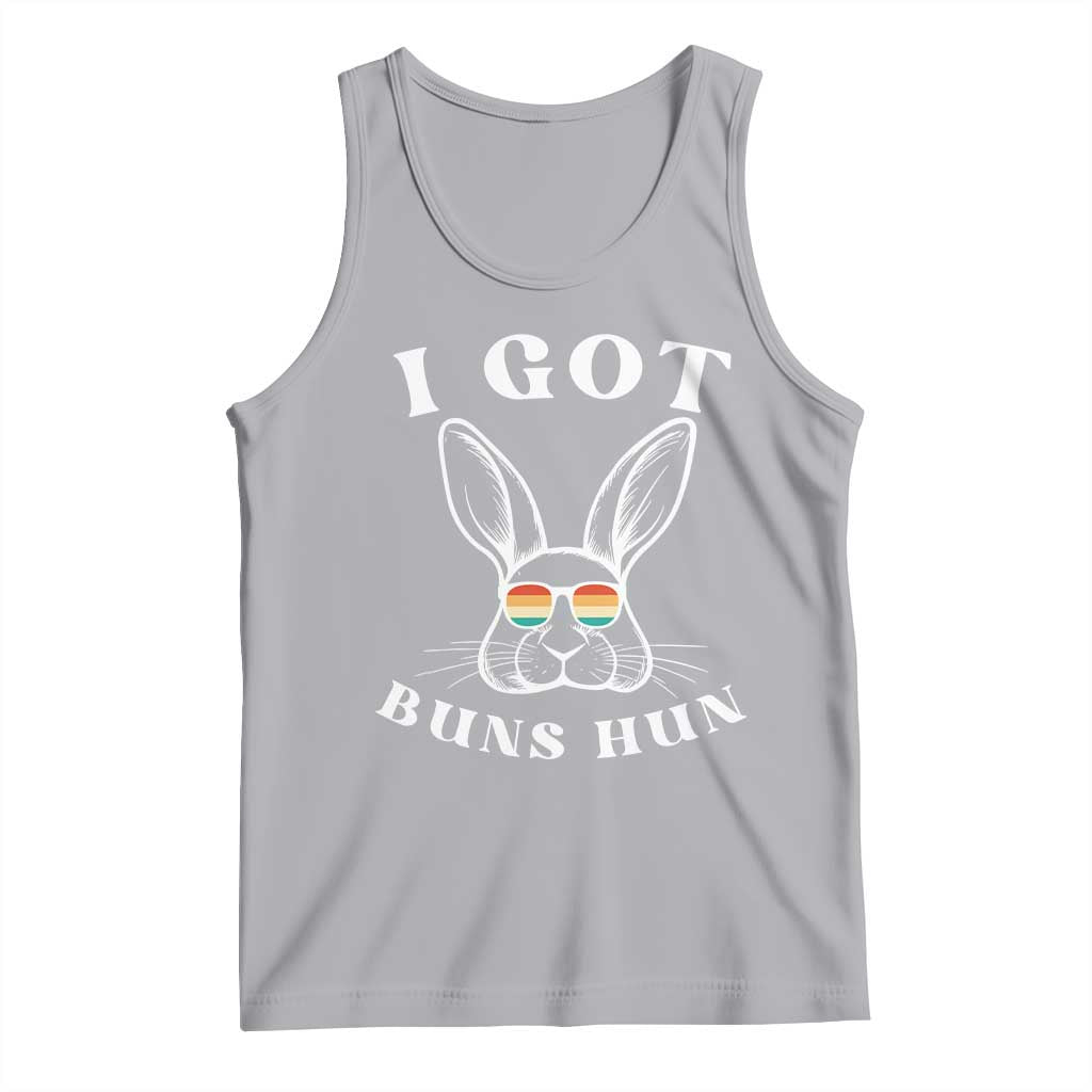 Rabbit Easter Bunny Sunglasses Tank Top Retro Vintage I Got Buns Hun Funny Jokes TS10 Athletic Heather Print Your Wear