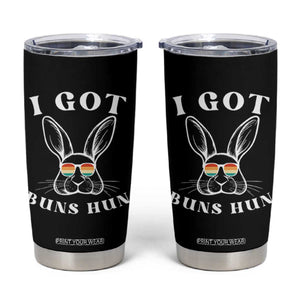 Rabbit Easter Bunny Sunglasses Tumbler Cup Retro Vintage I Got Buns Hun Funny Jokes TS10 Black Print Your Wear