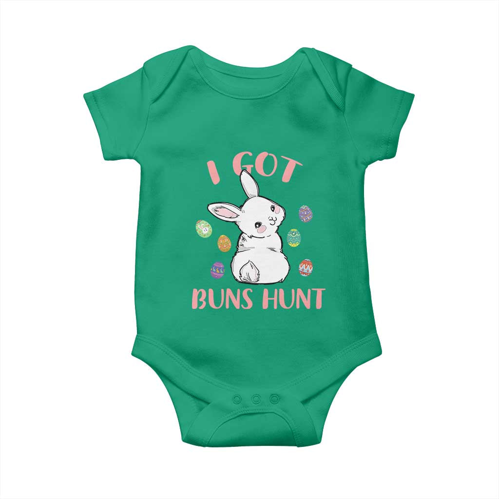 Rabbit Easter Bunny Sunglasses Baby Onesie I Got Buns Hun Funny Jokes TS10 Irish Green Print Your Wear
