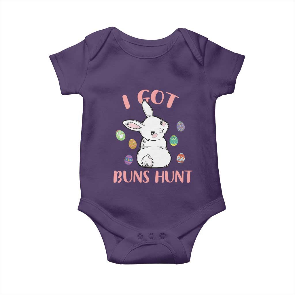 Rabbit Easter Bunny Sunglasses Baby Onesie I Got Buns Hun Funny Jokes TS10 Purple Print Your Wear