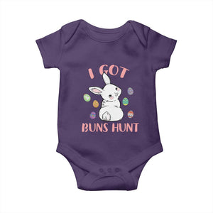 Rabbit Easter Bunny Sunglasses Baby Onesie I Got Buns Hun Funny Jokes TS10 Purple Print Your Wear
