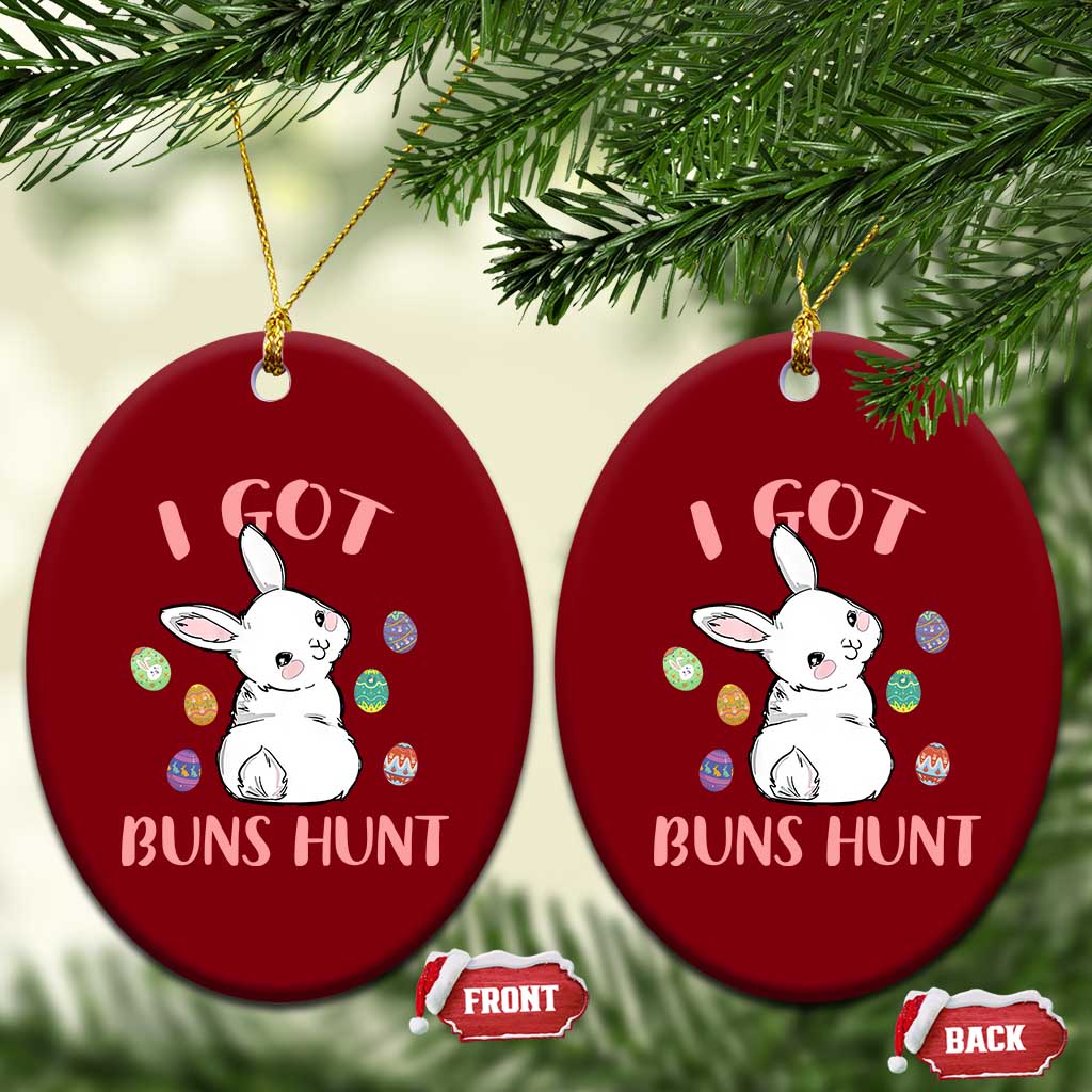Rabbit Easter Bunny Sunglasses Ceramic Ornament I Got Buns Hun Funny Jokes TS10 Print Your Wear