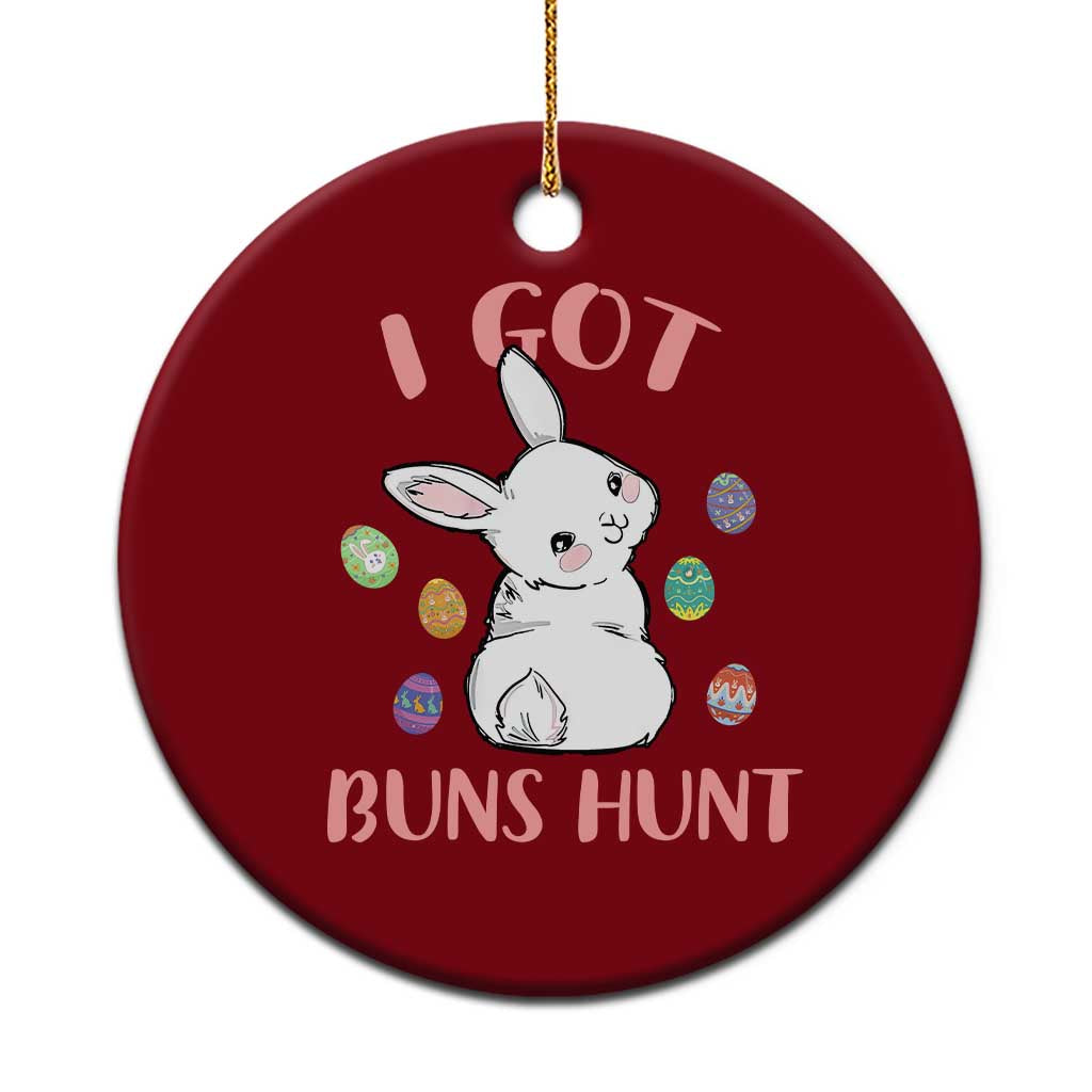 Rabbit Easter Bunny Sunglasses Ceramic Ornament I Got Buns Hun Funny Jokes TS10 1pc Red Print Your Wear