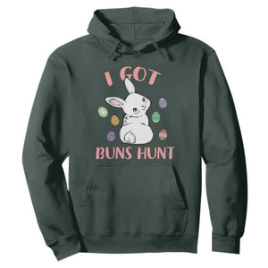 Rabbit Easter Bunny Sunglasses Hoodie I Got Buns Hun Funny Jokes TS10 Dark Forest Green Print Your Wear