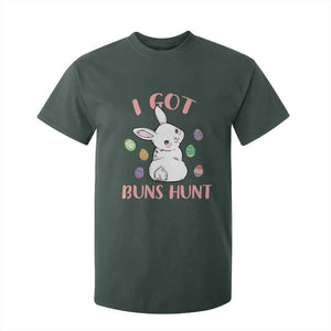Rabbit Easter Bunny Sunglasses T Shirt For Kid I Got Buns Hun Funny Jokes TS10 Dark Forest Green Print Your Wear