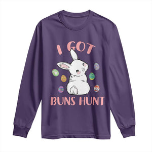 Rabbit Easter Bunny Sunglasses Long Sleeve Shirt I Got Buns Hun Funny Jokes TS10 Purple Print Your Wear