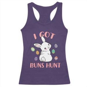 Rabbit Easter Bunny Sunglasses Racerback Tank Top I Got Buns Hun Funny Jokes TS10 Purple Print Your Wear