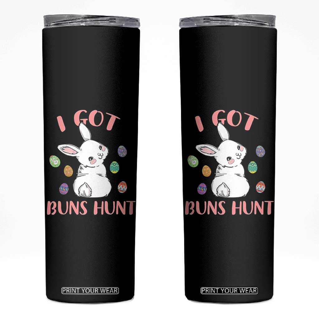 Rabbit Easter Bunny Sunglasses Skinny Tumbler I Got Buns Hun Funny Jokes TS10 Black Print Your Wear