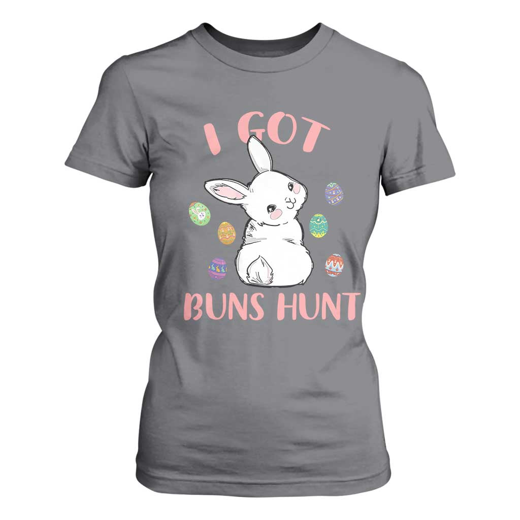 Rabbit Easter Bunny Sunglasses T Shirt For Women I Got Buns Hun Funny Jokes TS10 Charcoal Print Your Wear