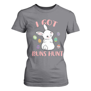 Rabbit Easter Bunny Sunglasses T Shirt For Women I Got Buns Hun Funny Jokes TS10 Charcoal Print Your Wear