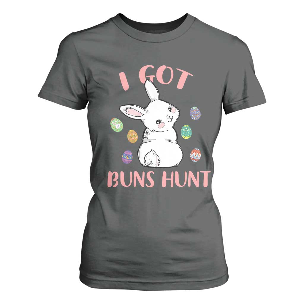 Rabbit Easter Bunny Sunglasses T Shirt For Women I Got Buns Hun Funny Jokes TS10 Dark Heather Print Your Wear