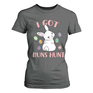 Rabbit Easter Bunny Sunglasses T Shirt For Women I Got Buns Hun Funny Jokes TS10 Dark Heather Print Your Wear