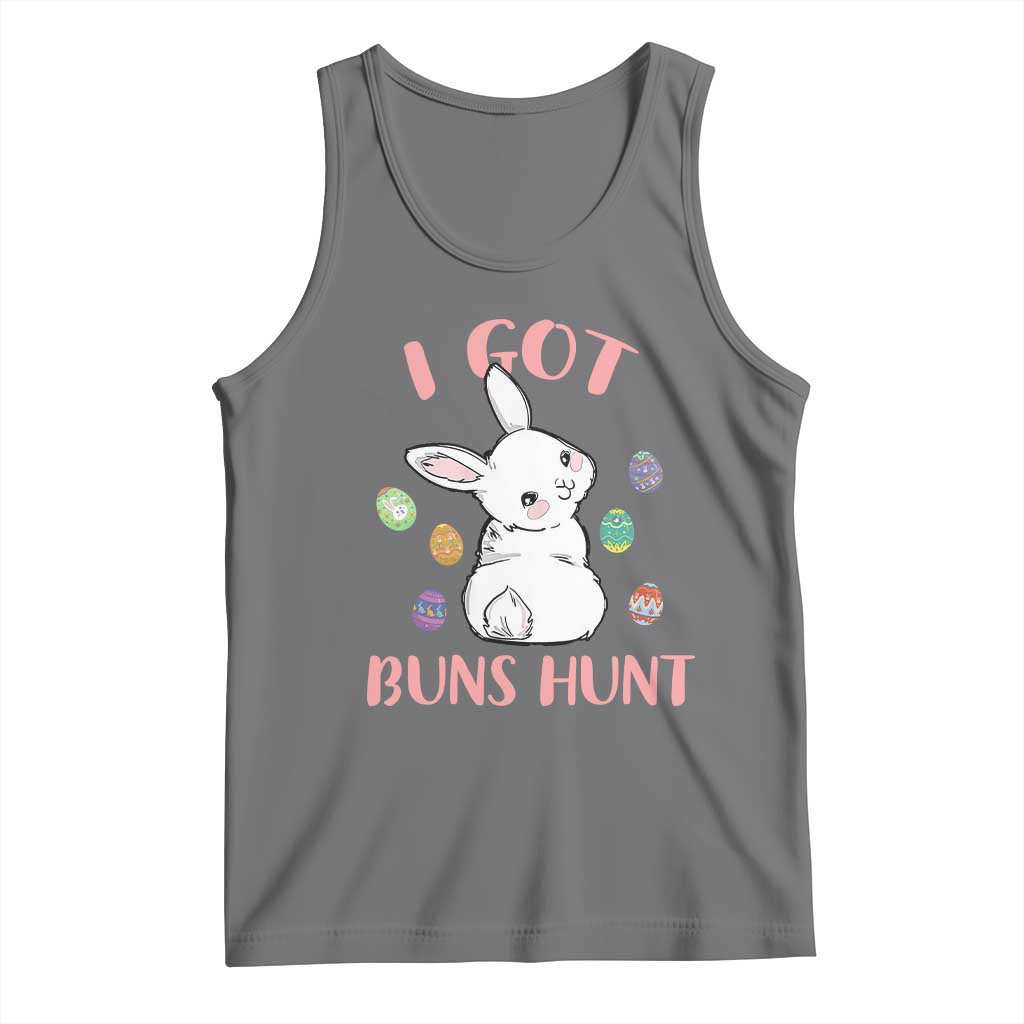 Rabbit Easter Bunny Sunglasses Tank Top I Got Buns Hun Funny Jokes TS10 Black Heather Print Your Wear