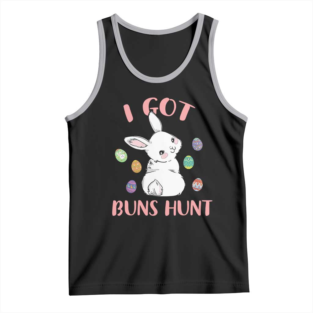 Rabbit Easter Bunny Sunglasses Tank Top I Got Buns Hun Funny Jokes TS10 Black Athletic Heather Print Your Wear