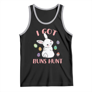 Rabbit Easter Bunny Sunglasses Tank Top I Got Buns Hun Funny Jokes TS10 Black Athletic Heather Print Your Wear