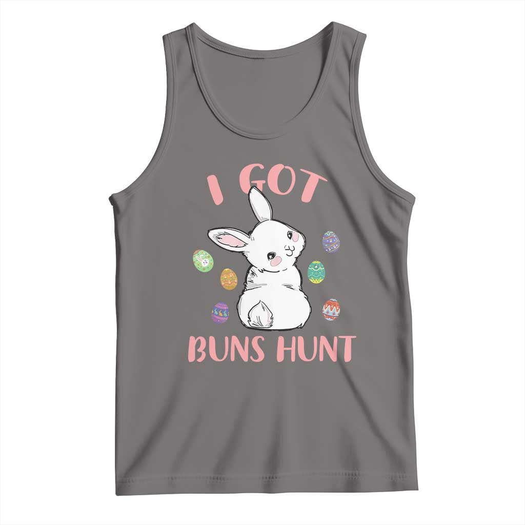 Rabbit Easter Bunny Sunglasses Tank Top I Got Buns Hun Funny Jokes TS10 Deep Heather Print Your Wear