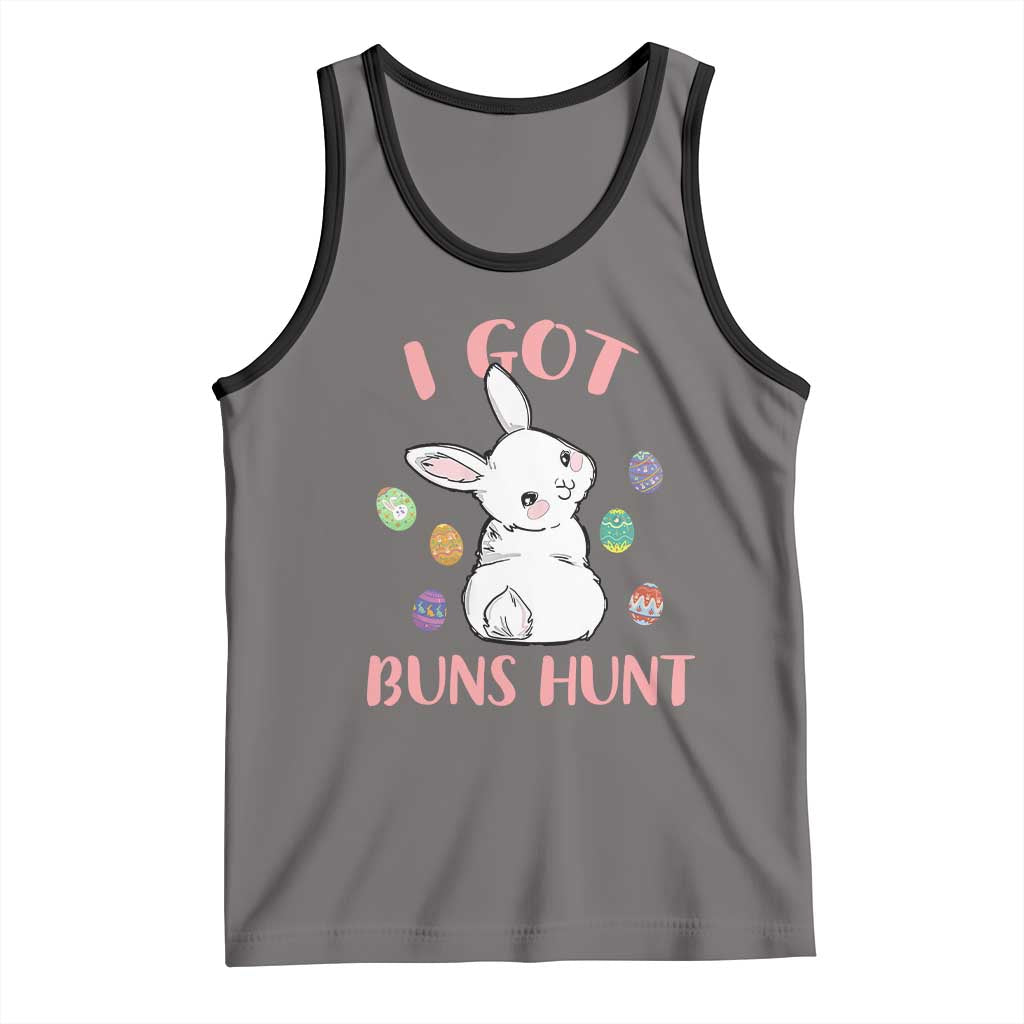 Rabbit Easter Bunny Sunglasses Tank Top I Got Buns Hun Funny Jokes TS10 Deep Heather Black Print Your Wear