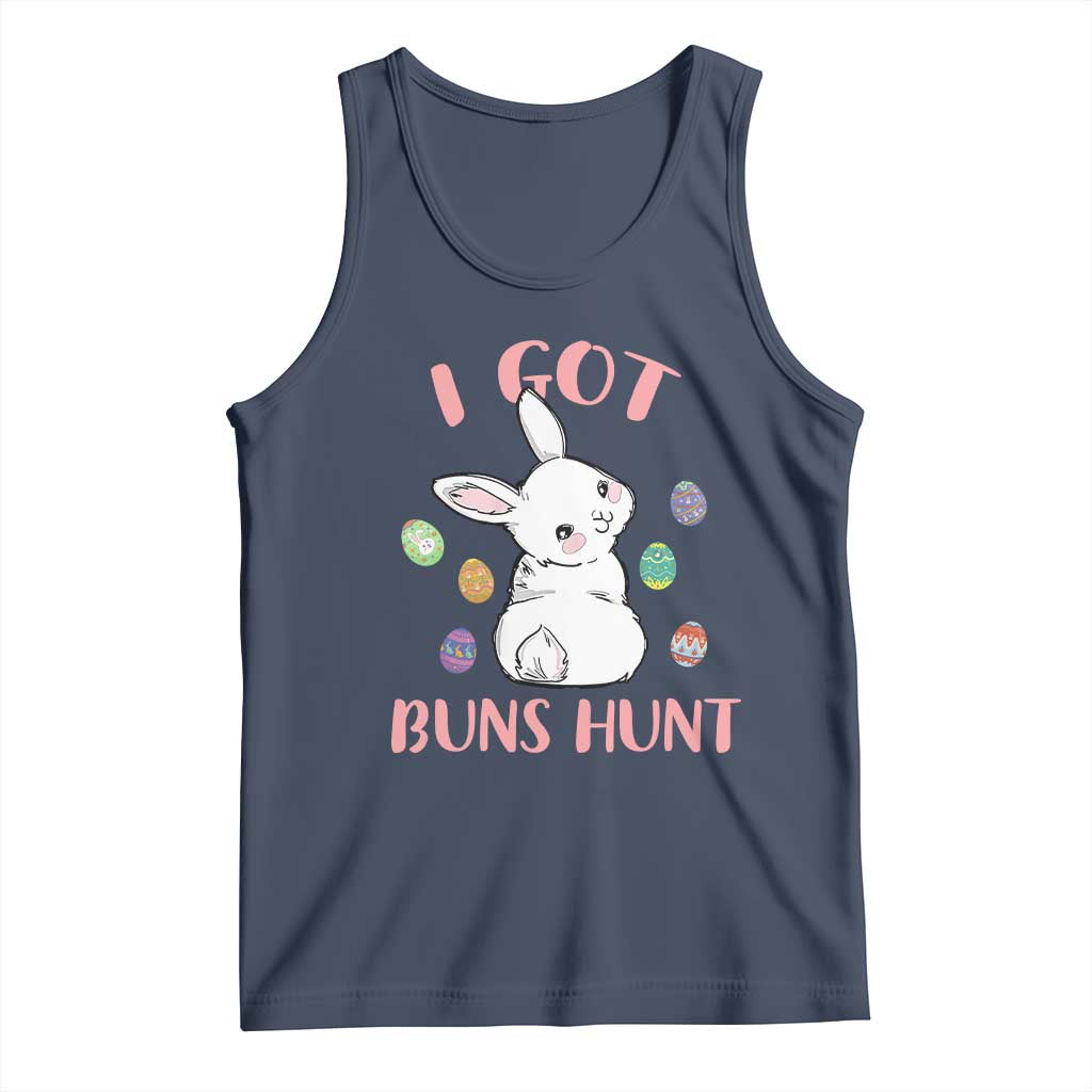 Rabbit Easter Bunny Sunglasses Tank Top I Got Buns Hun Funny Jokes TS10 Navy Print Your Wear
