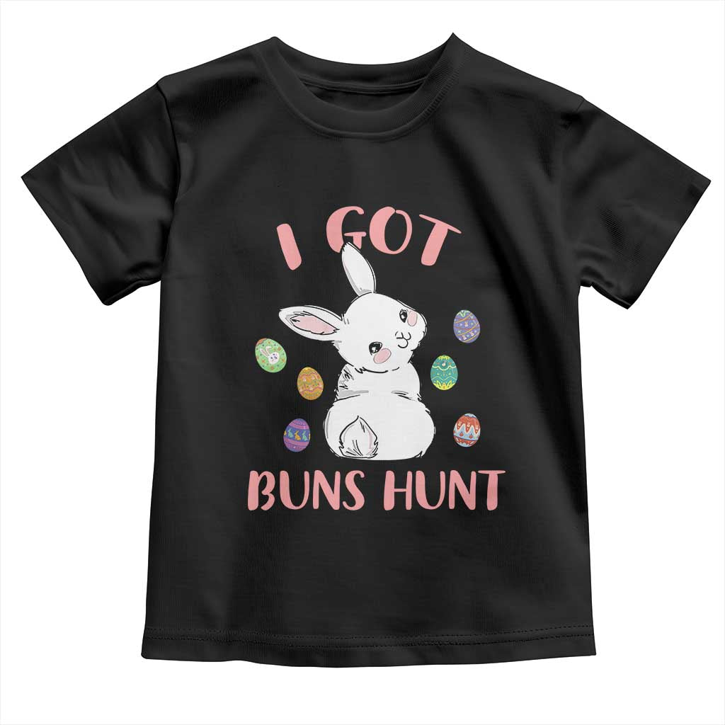Rabbit Easter Bunny Sunglasses Toddler T Shirt I Got Buns Hun Funny Jokes TS10 Black Print Your Wear