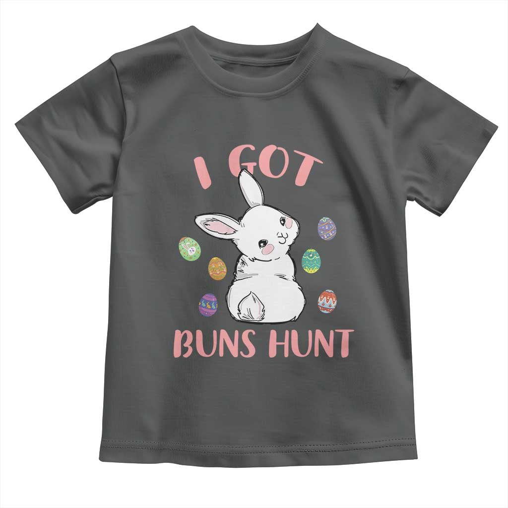 Rabbit Easter Bunny Sunglasses Toddler T Shirt I Got Buns Hun Funny Jokes TS10 Dark Heather Print Your Wear