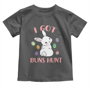 Rabbit Easter Bunny Sunglasses Toddler T Shirt I Got Buns Hun Funny Jokes TS10 Dark Heather Print Your Wear