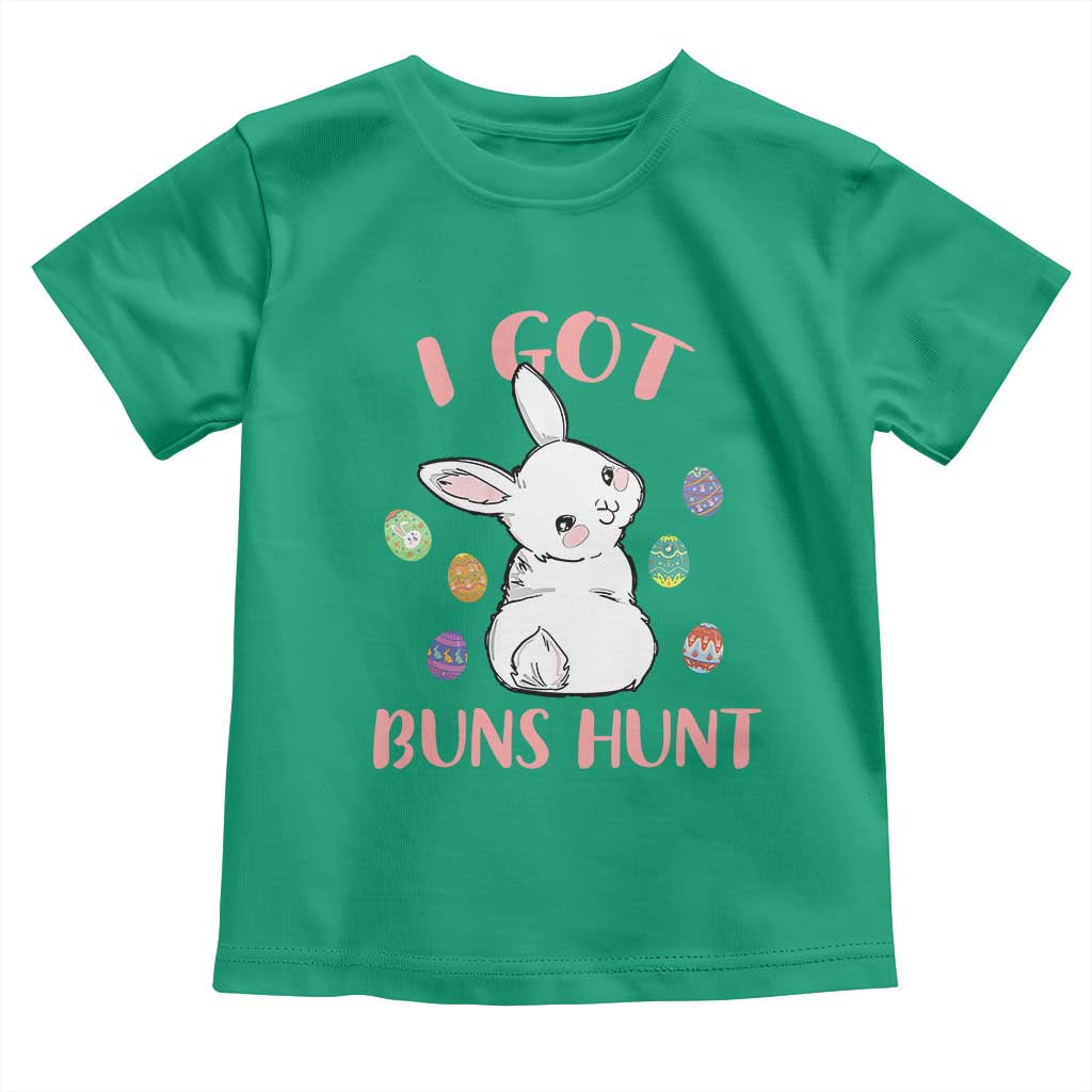 Rabbit Easter Bunny Sunglasses Toddler T Shirt I Got Buns Hun Funny Jokes TS10 Irish Green Print Your Wear