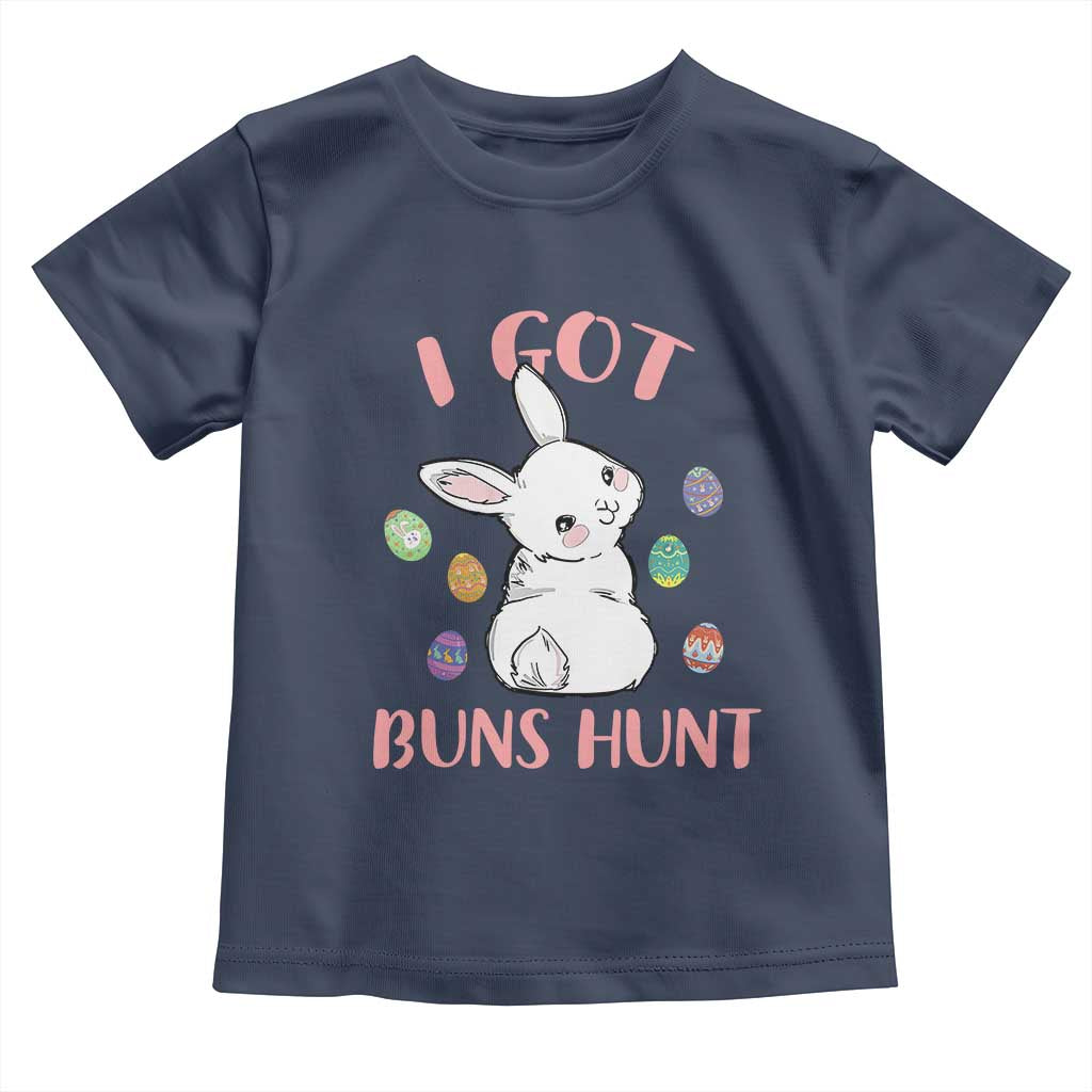 Rabbit Easter Bunny Sunglasses Toddler T Shirt I Got Buns Hun Funny Jokes TS10 Navy Print Your Wear