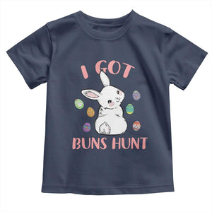 Rabbit Easter Bunny Sunglasses Toddler T Shirt I Got Buns Hun Funny Jokes TS10 Navy Print Your Wear