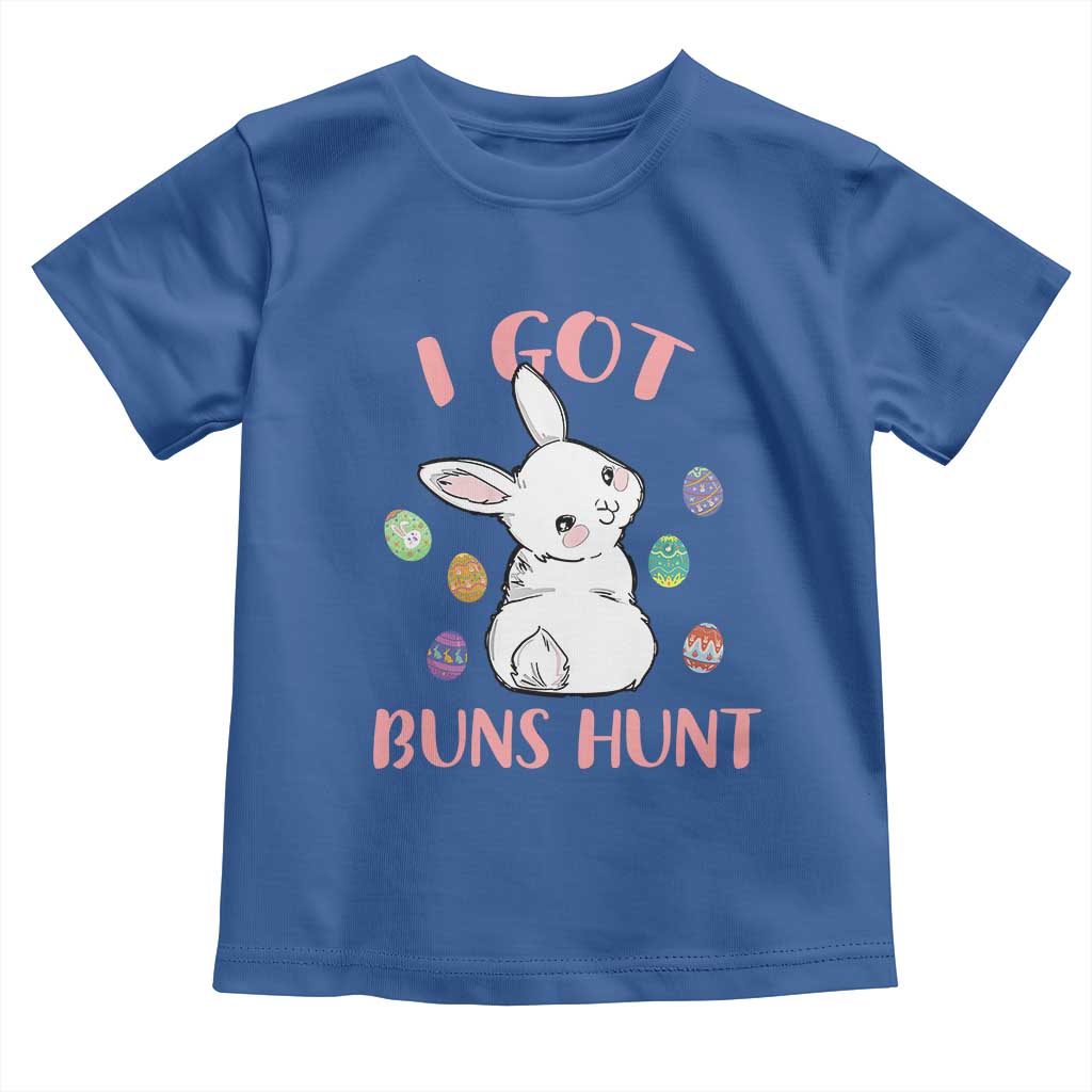 Rabbit Easter Bunny Sunglasses Toddler T Shirt I Got Buns Hun Funny Jokes TS10 Royal Blue Print Your Wear