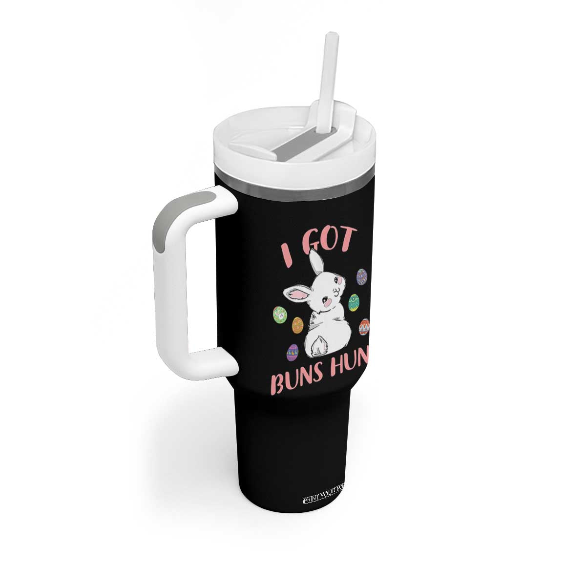 Rabbit Easter Bunny Sunglasses Tumbler With Handle I Got Buns Hun Funny Jokes TS10 Print Your Wear
