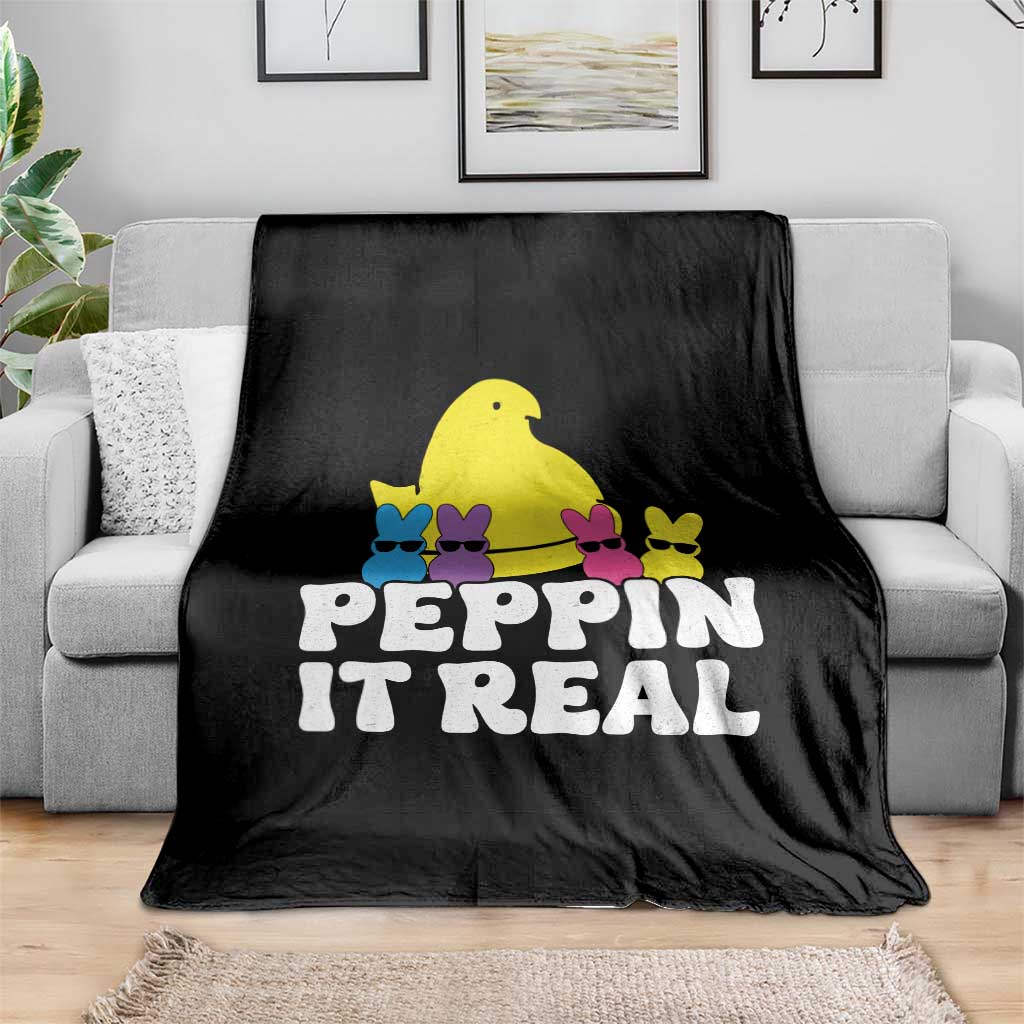 Easter Bunny Throw Blanket Peepin It Real Rabbit Candy Easter TS10 Print Your Wear
