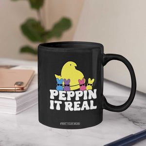Easter Bunny Coffee Mug Peepin It Real Rabbit Candy Easter TS10 Print Your Wear