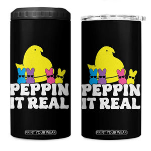 Easter Bunny 4 in 1 Can Cooler Tumbler Peepin It Real Rabbit Candy Easter TS10 One Size: 16 oz Black Print Your Wear