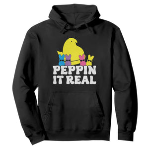 Easter Bunny Hoodie Peepin It Real Rabbit Candy Easter TS10 Black Print Your Wear
