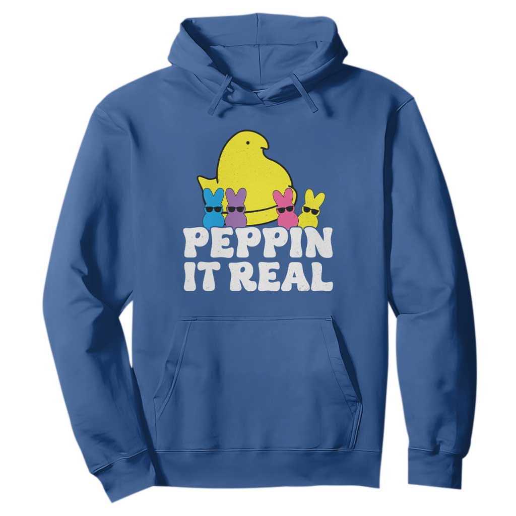 Easter Bunny Hoodie Peepin It Real Rabbit Candy Easter TS10 Royal Blue Print Your Wear
