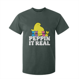 Easter Bunny T Shirt For Kid Peepin It Real Rabbit Candy Easter TS10 Dark Forest Green Print Your Wear