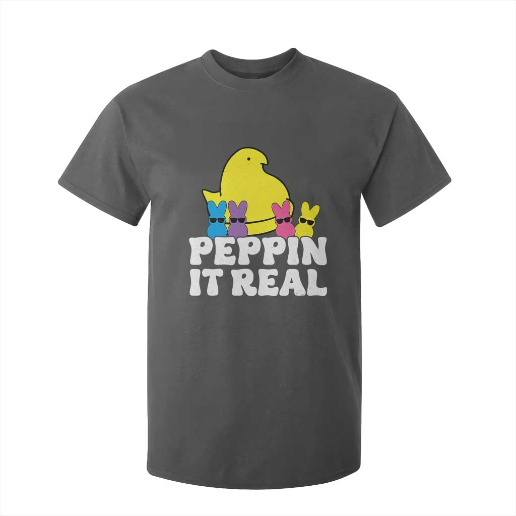 Easter Bunny T Shirt For Kid Peepin It Real Rabbit Candy Easter TS10 Dark Heather Print Your Wear